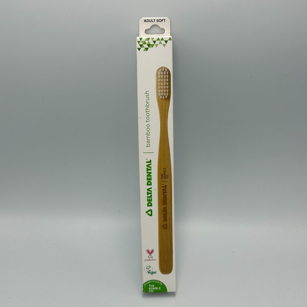 Bamboo Toothbrush Wood Natural Eco-Friendly Delta Dental Humble Vegan BPA Free